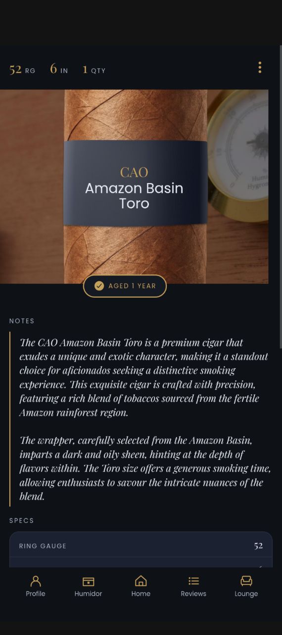 Photo of CAO Amazon Basin Toro